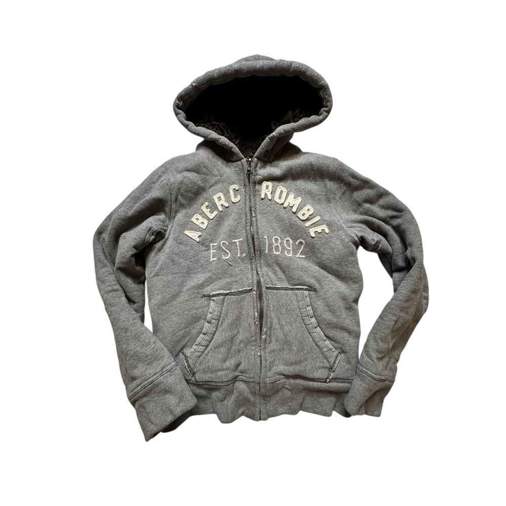 Y2K Abercrombie & Fitch Wolf Jaw Fur Lined Jacket Size Small/XS
